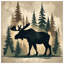 Orignal en forêt Housses de couette-125062723-135987059