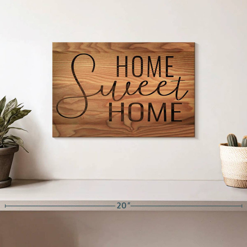 Home Sweet Home Family Typography II Wall Sign, 8" H x 12" W