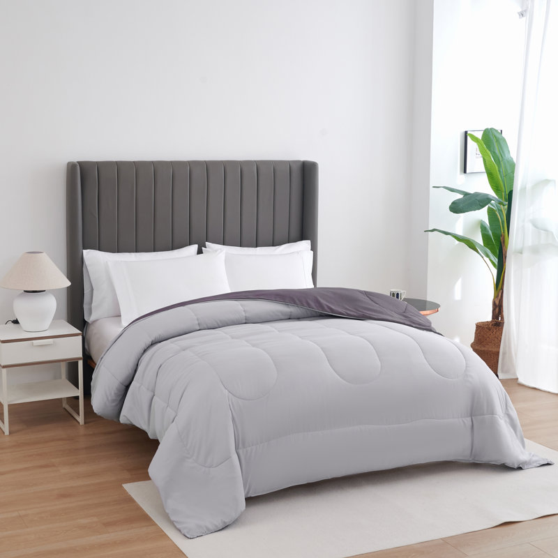 All Seasons Down Alternative Single Reversible Comforter, Full/Queen Comforter, Orchid/Lavender
