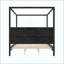 Lit plateforme à baldaquin en bois avec tête de lit tapissier, aucun sommier nécessaire-131125071-131125073