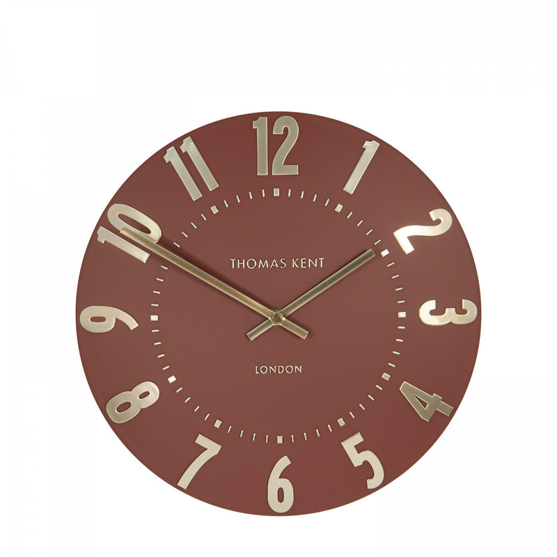 Wall Clock, Orange, 30cm H x 30cm W x 3.50cm D