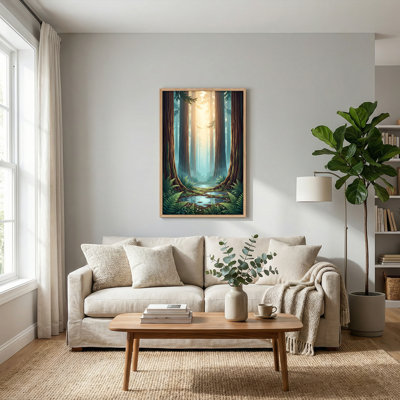 Ensemble de 1 tableau sur toile « Ruisseau forestier »