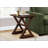 Accent Table With Trestle Style Solid Wood Base-974657097
