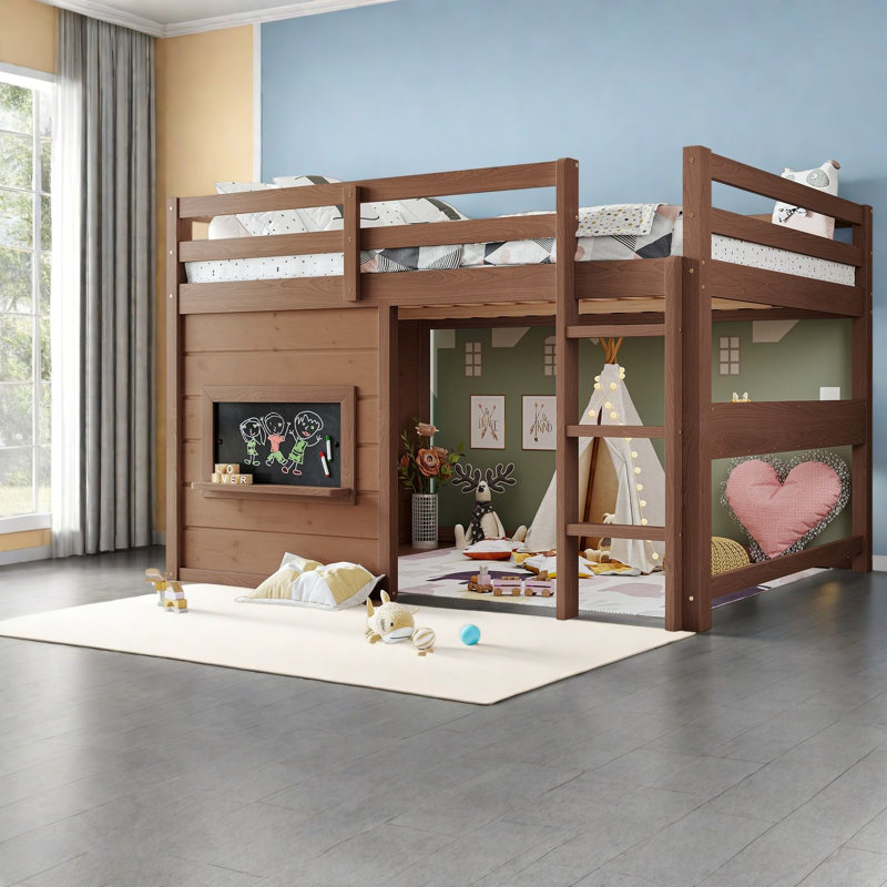 Lits peu encombrants avec rangement, loft rustique en bois aggloméré pour la maison
