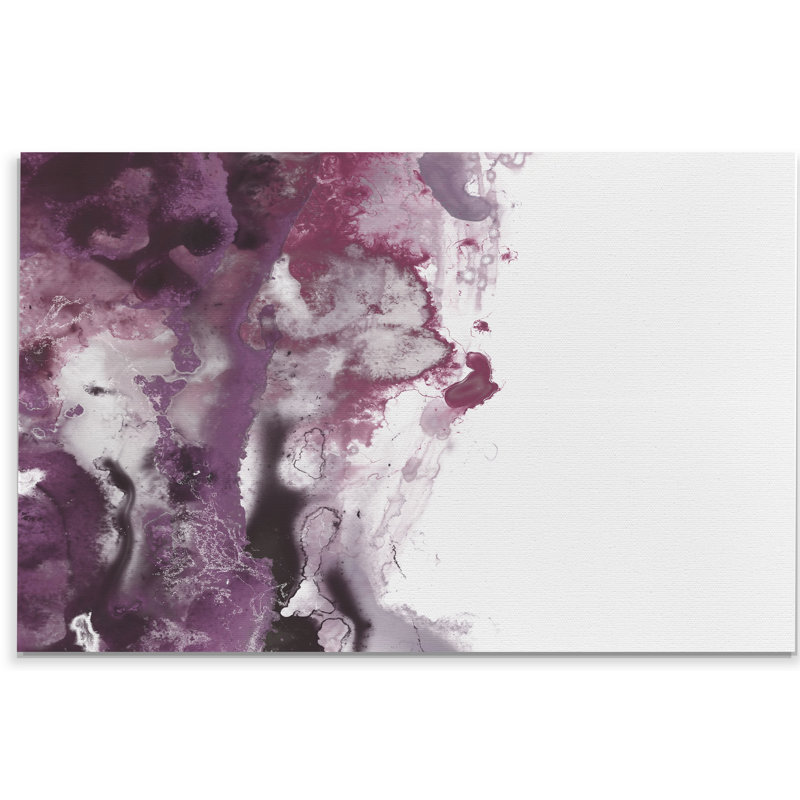" Orchid Wave III ", 32" H x 48" W x 1.5" D, Wrapped Canvas