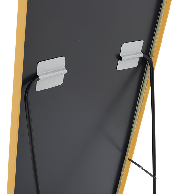 Metal Oval Mirror, Gold, 150 cm H x 40 cm W