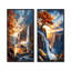 Chute d'eau - ensemble d'art mural africain 2 pièces-121367218-121367219-121367220