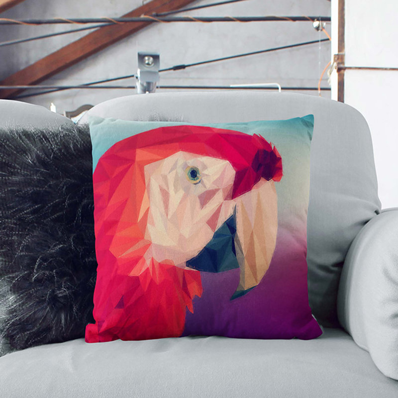 Square Throw Cushion, White, 40cm H x 40cm W x 15cm D