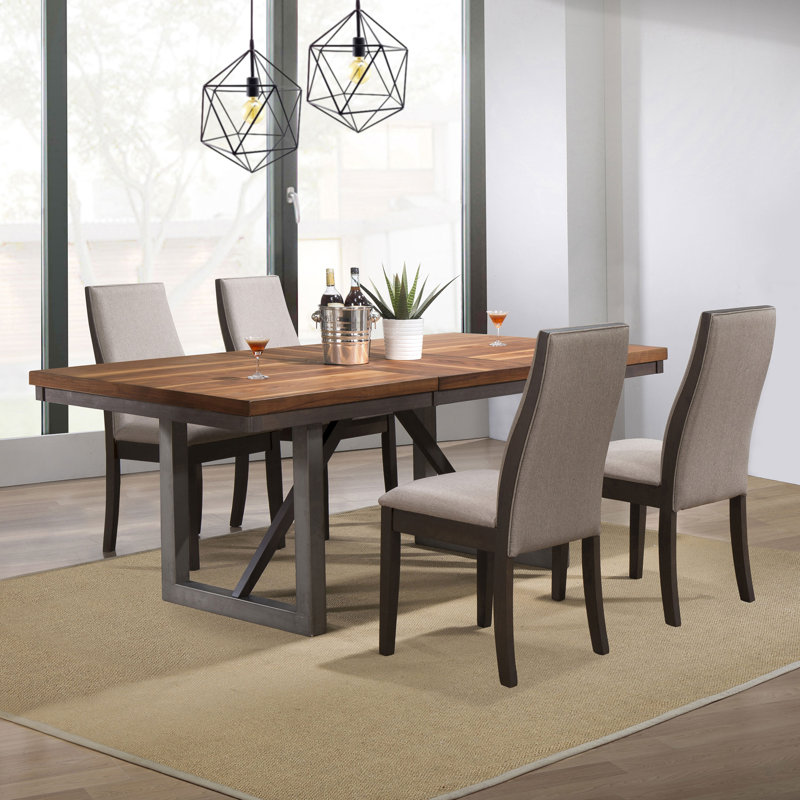 Safarov 5-piece Rectangular Dining Table Set Taupe