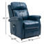 Fauteuil inclinable bleu en similicuir-2008930389
