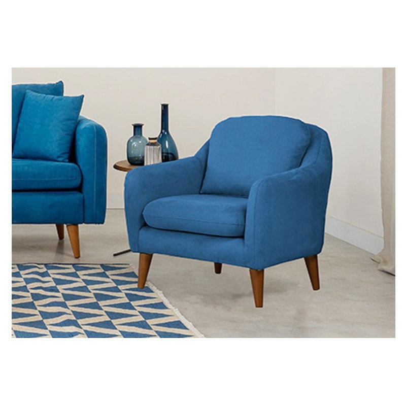 Ensemble de salon 2 pièces Aubuchon, 100% coton bleu foncé