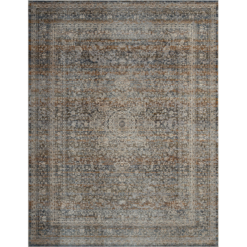Dmon Floral Indoor Rug, Rectangle 5'3" x 7'6"