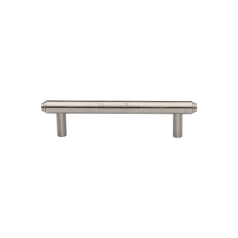 Heritage Brass Heritage Cabinet Pull Stepped Design, Satin Nickel, 9.6cm H x 11cm W x 12.8cm D