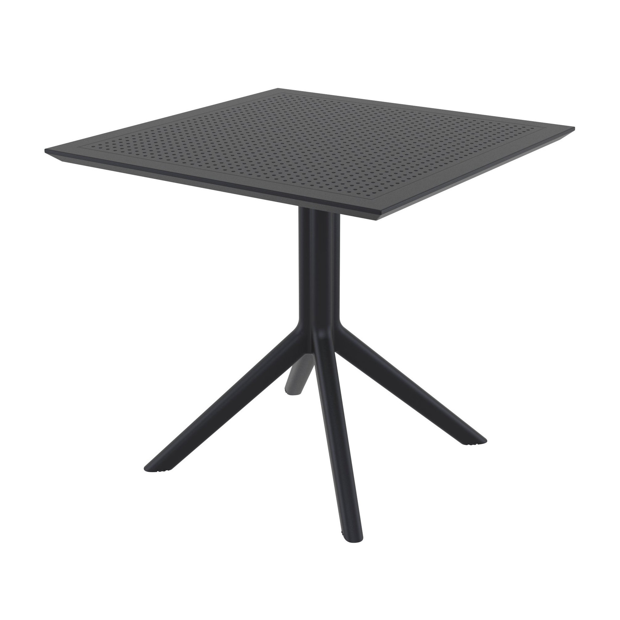 Farrah Square 2 - Person Bistro Set, Black