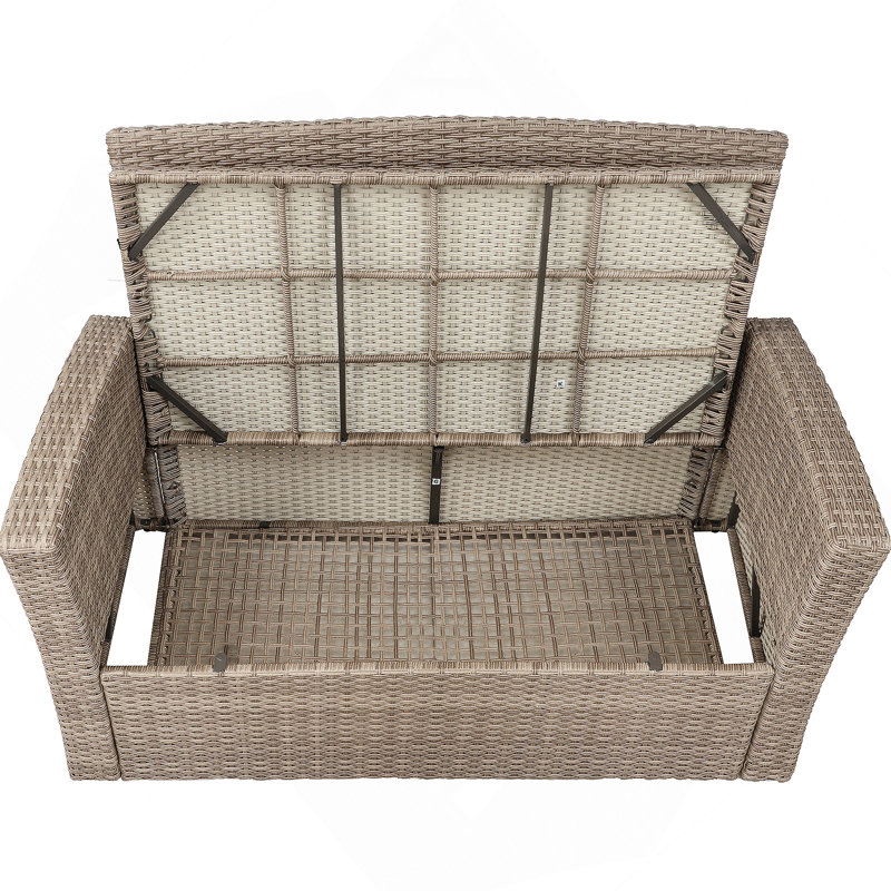 Canapé modulaire d'extérieur en osier 4 pièces