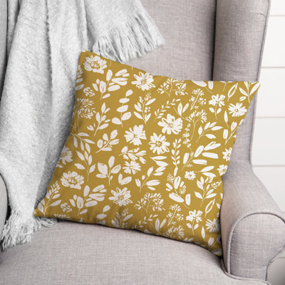 Floral Outdoor Throw Pillow