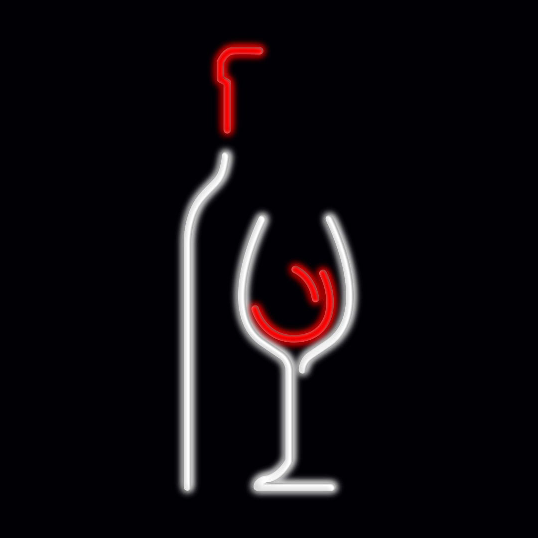 Neon Sign Red Bottle Wall Décor
