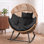 Fauteuil à bascule d'extérieur avec coussin Calcedonio