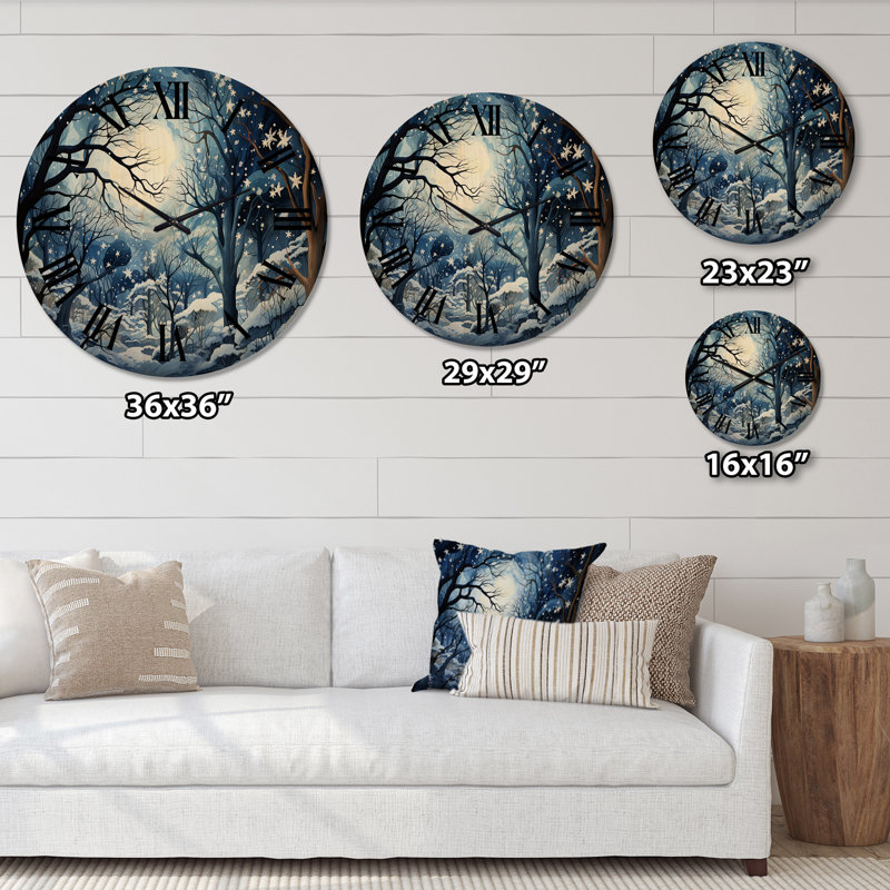 Horloge murale en bois massif Rimbert, Petit
