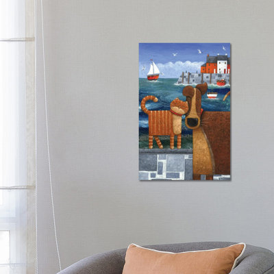 Pets By The Sea by Peter Adderley - Wrapped Canvas Gallery-Wrapped Canvas Giclée
