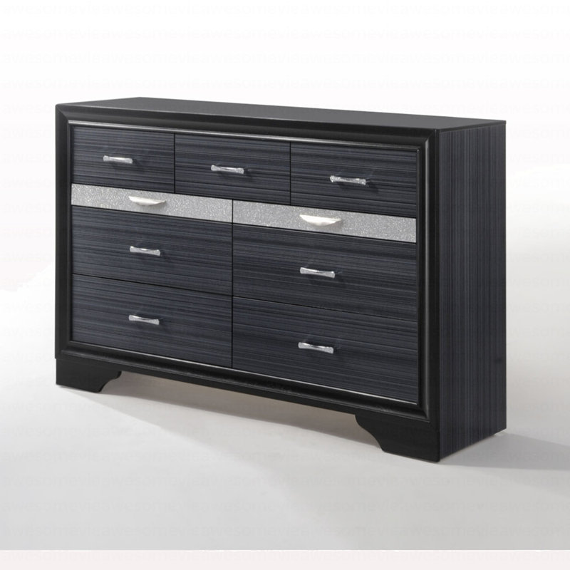 Commode moderne à finition noire, Noir