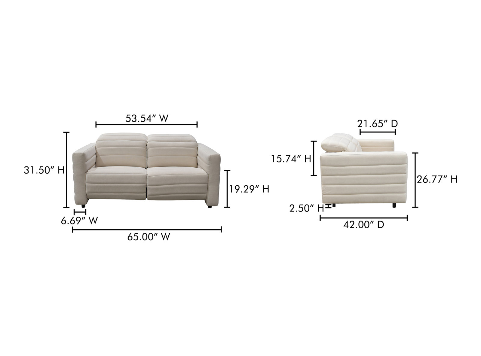 Waldo 65" Reclining Sofa