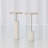 Short Cored Marble Table-Nickel