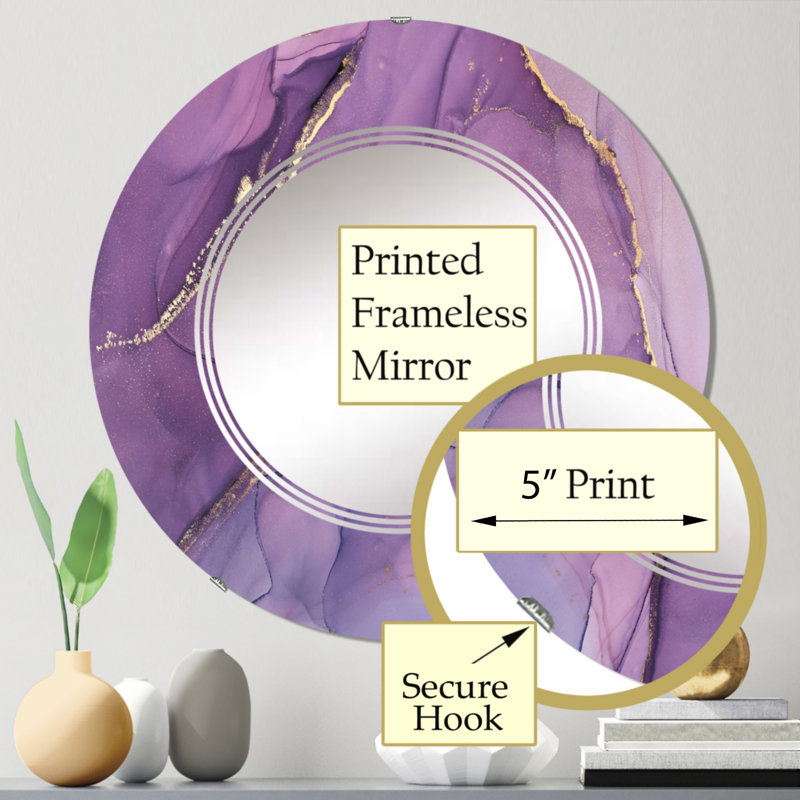 Miroir de salle de bain mural rond, 24 po x 24 po
