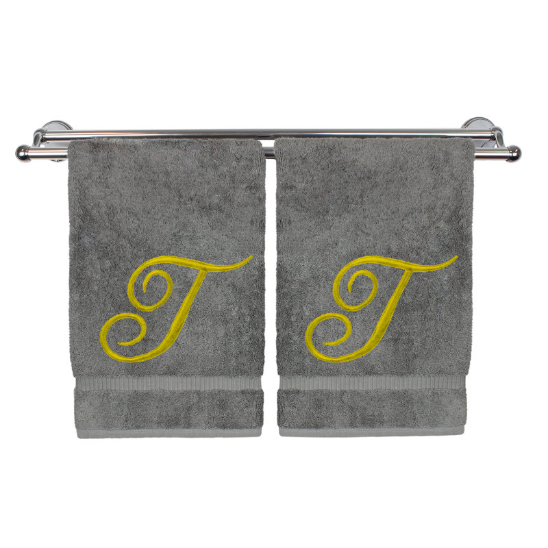 Super Plush Washcloth, Gray/Gold, T