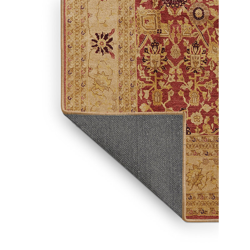 Tapis oriental rouge / beige Giligia, Rectangle 2 pi x 3 pi