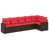 Coussin rouge / cadre brun est en rupture de stock sélectionné