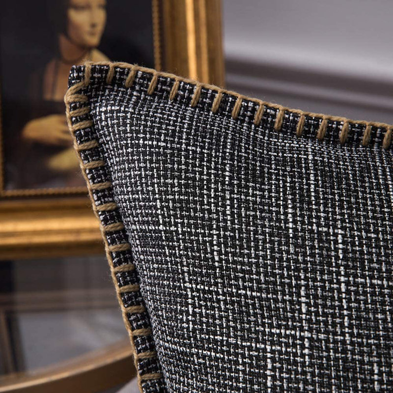 Pillow Cover, Black, 20"H x 20"W