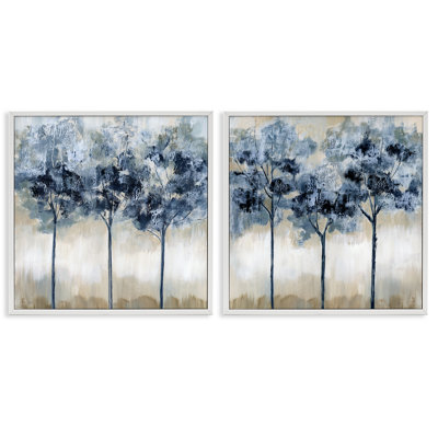 «Dappled Tree Impressions», ensemble de 2 impressions giclées encadrées, design par Nan