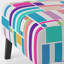 Fauteuil de chambre rembourré multicolore à motif géométrique tendance