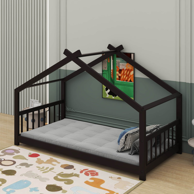 Lit simple en bois, Espresso