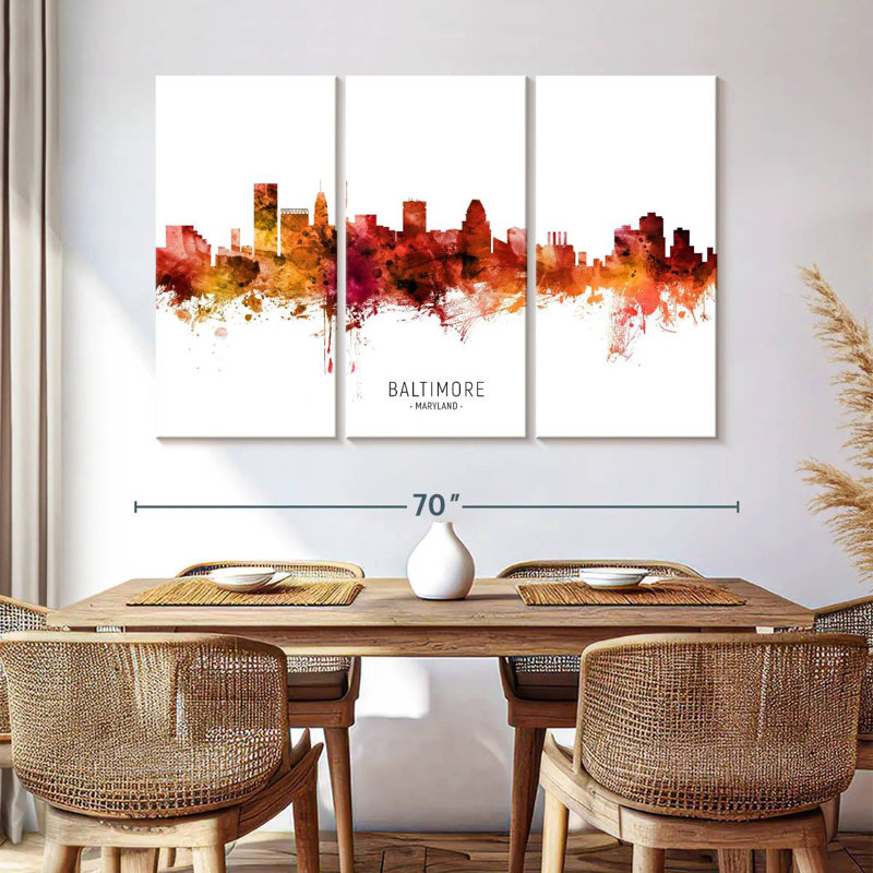 Rorry Baltimore Maryland Skyline III, 42" H x 65" W