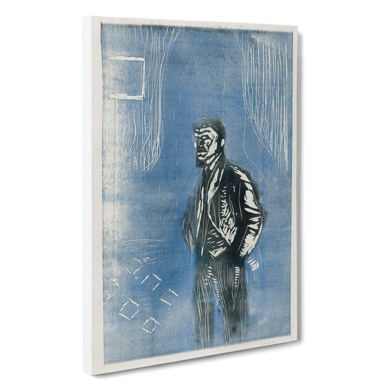 Self-Portrait by Edvard Munch - Wrapped Canvas Painting, 50cm H x 35cm W x 3cm D