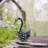 Color Swan Metal Garden Statue
