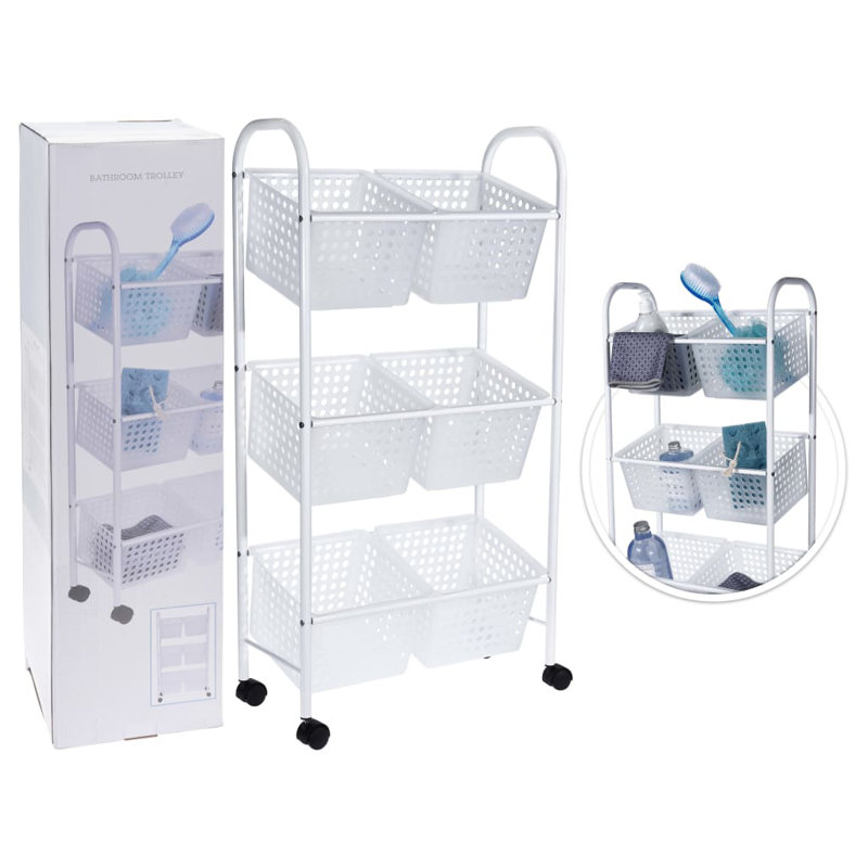 Bathroom Solutions Bathroom Trolley with 6 Baskets