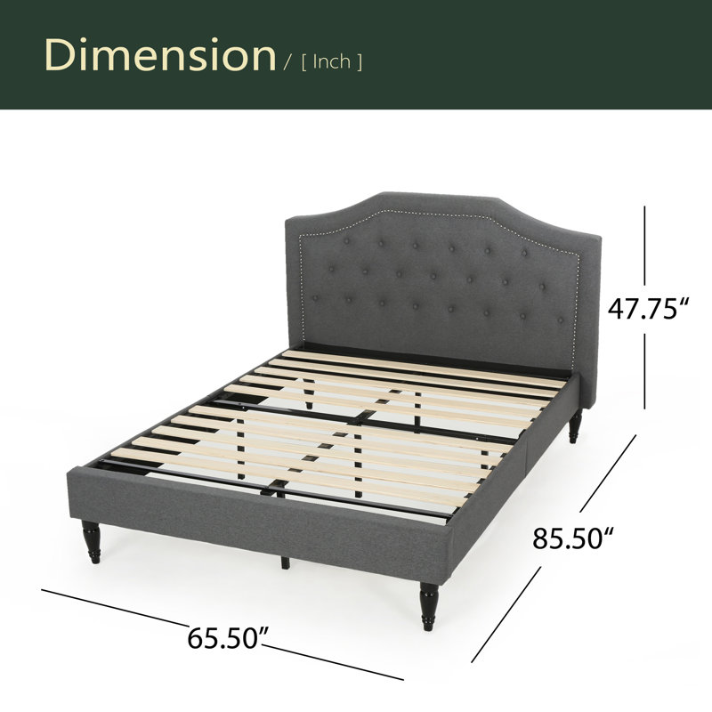 Grand lit double, Gris anthracite