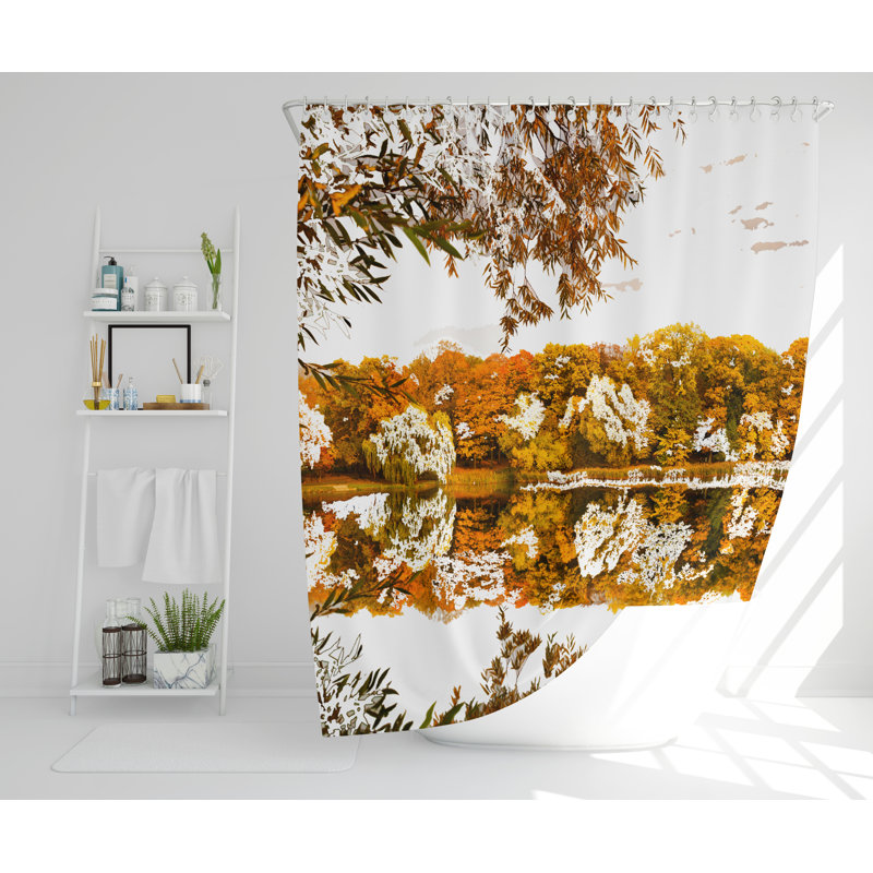 Irvona Polyester Shower Curtain Set, 168cm H x 168cm W