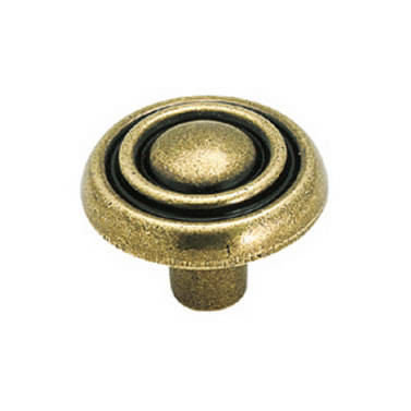 Poignée ronde de 5/4 po de diamètre, Laiton bruni