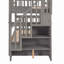Lit superposé simple au-dessus de simple avec lit gigogne simple pour chambre à coucher, adulte, gris Stairway-2004822828-2004822827
