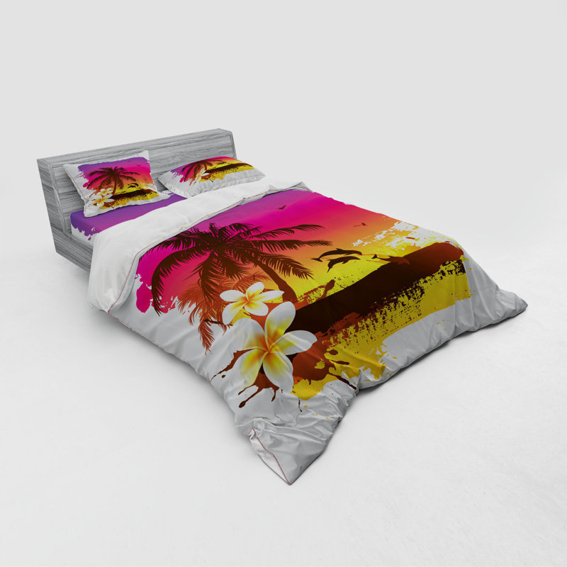 Coastal Polyester Duvet Cover, Queen Duvet Cover + 3 Additional Pieces