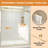 55-59" W x 72" H Frameless Shower Door, Double Sliding Shower Enclosure with 5/16" (8mm) Tempered Glass, Easy-Clean Coating, Brushed Gold
