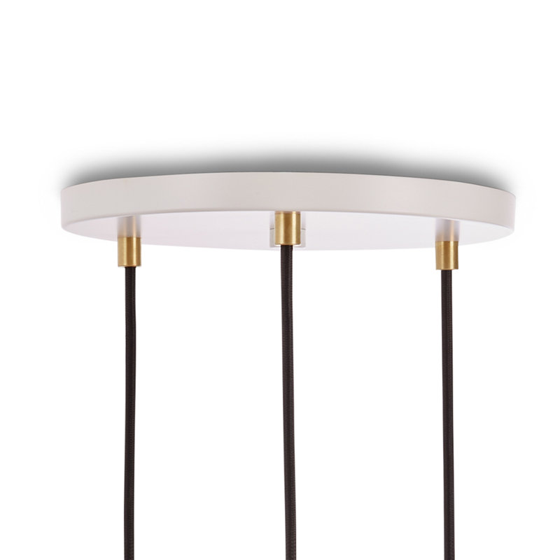 Oak Triple Pendant, White