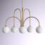 Abrial 6 - Light 25.98 inch Sputnik Empire Glass Shade Chandelier