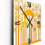 Horloge murale abstraite forêt jaune-1912460063