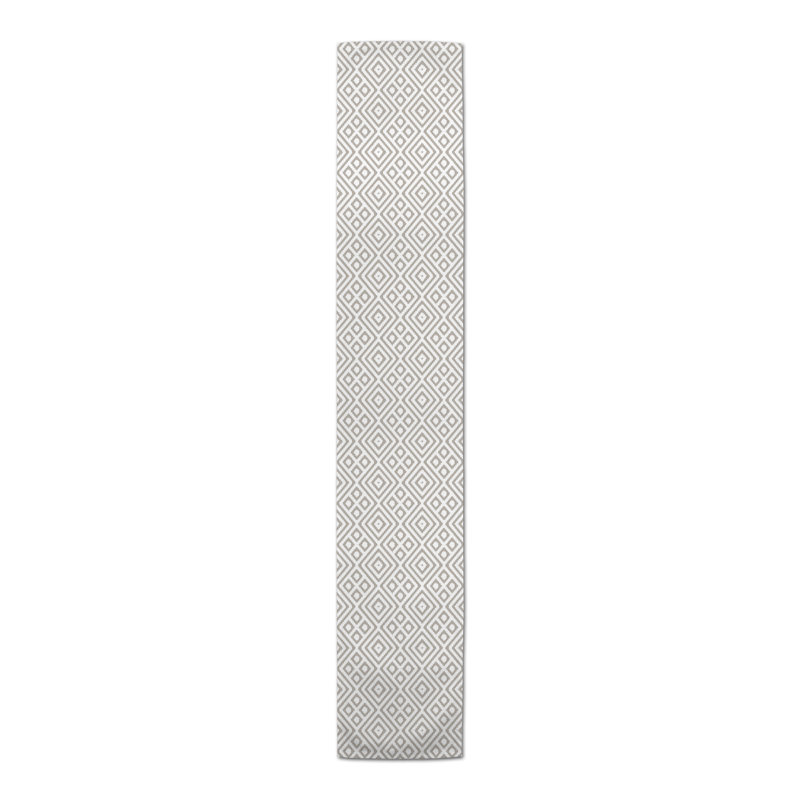 Chemin de table Brysa, P 16 po x L 72 po, Gris clair