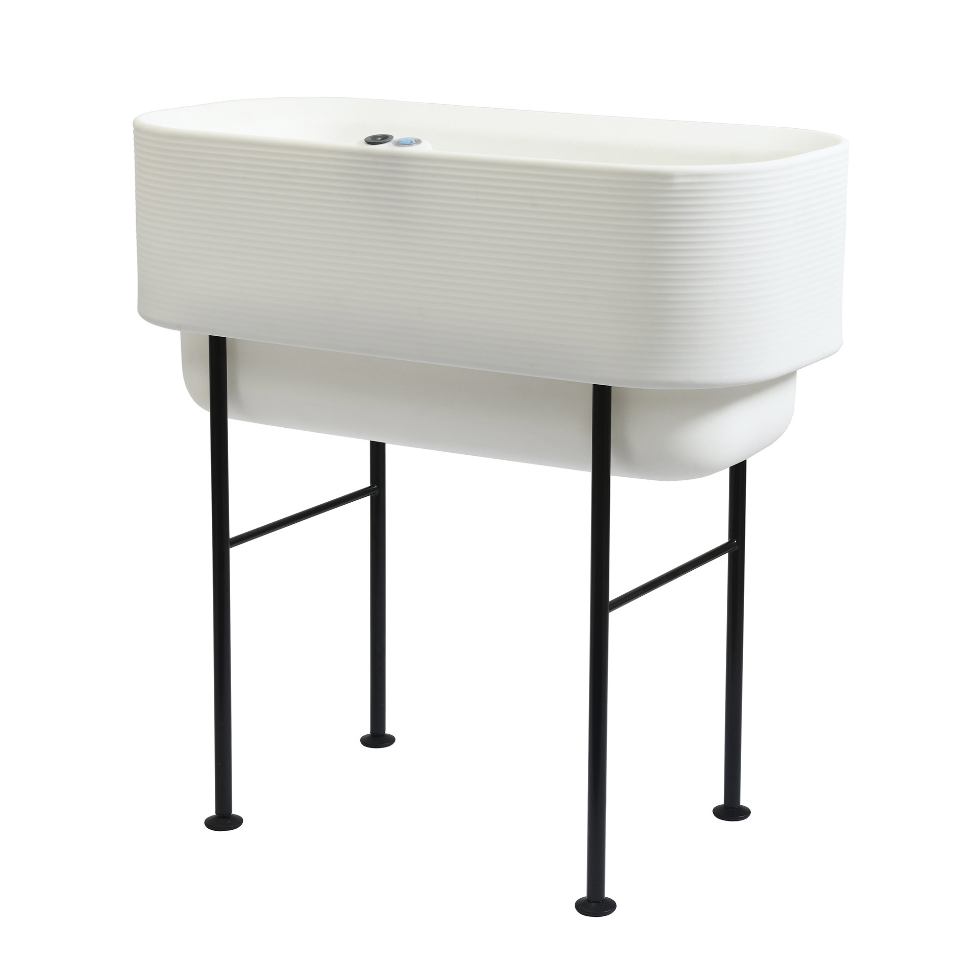 Nest Self Watering Raised Planter Box, Alpine White, 35.75'' H x 48'' W x 30'' D